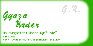 gyozo mader business card